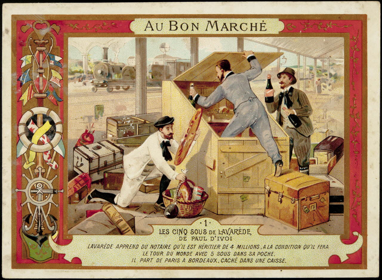Laas H., Pécaud E. et Compagnie carte réclame chromo Paris 1900 2001.61.19.1 Photo
