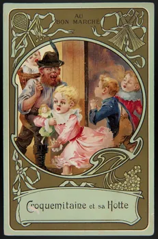 Aubert V. (dessinateur) : ? carte réclame chromo Paris 1900 2001.61.9.1 Photo