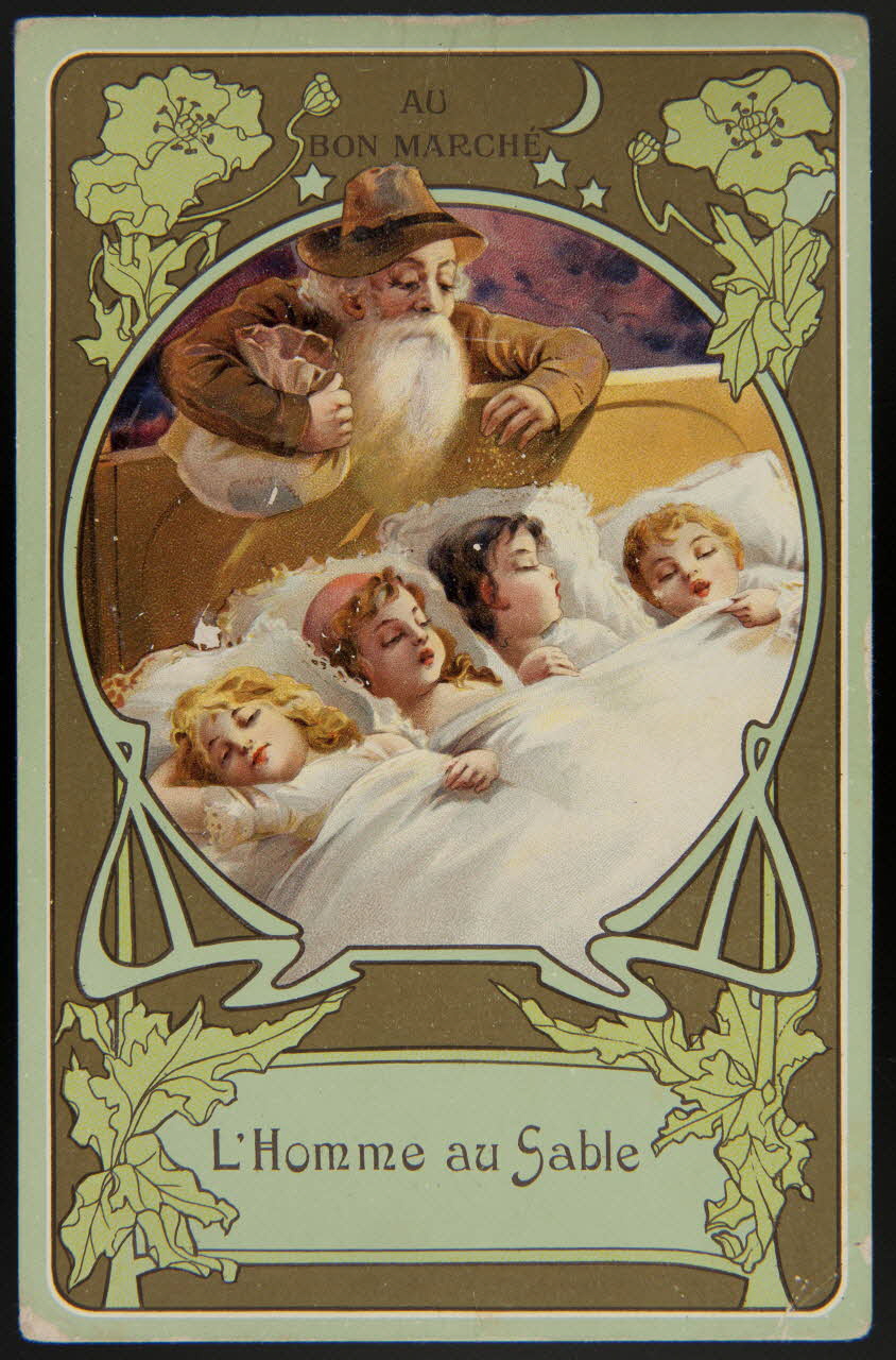 Aubert V. (dessinateur) : ? carte réclame chromo Paris 1900 2001.61.9.2 Photo