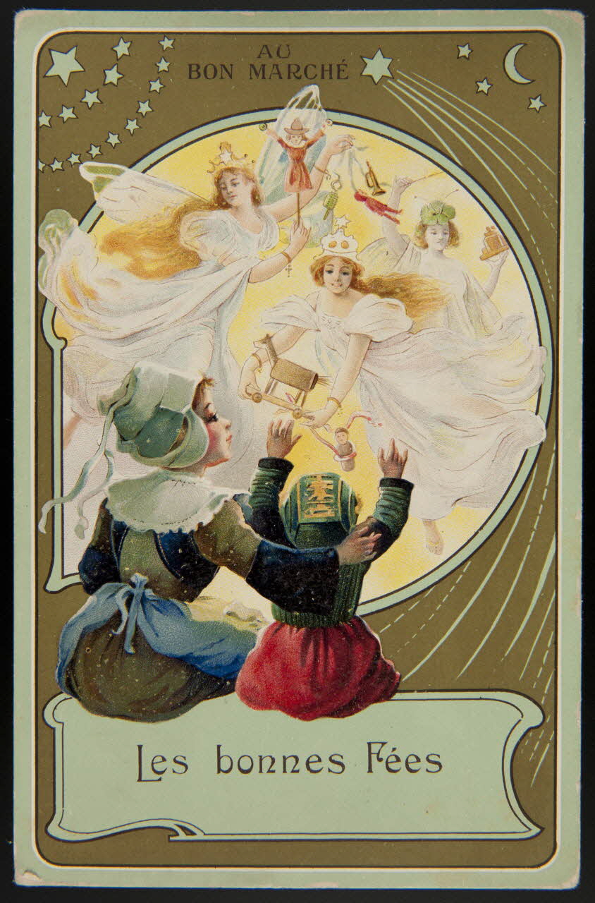 Aubert V. (dessinateur) : ? carte réclame chromo Paris 1900 2001.61.9.6 Photo