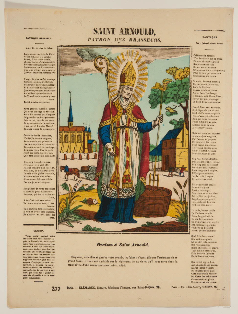 estampe SAINT ARNOULD,  PATRON DES BRASSEURS. 2001.71.4 Photo