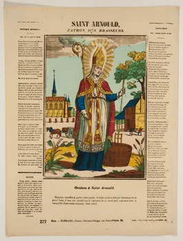 estampe SAINT ARNOULD,  PATRON DES BRASSEURS. 2001.71.4  Photo