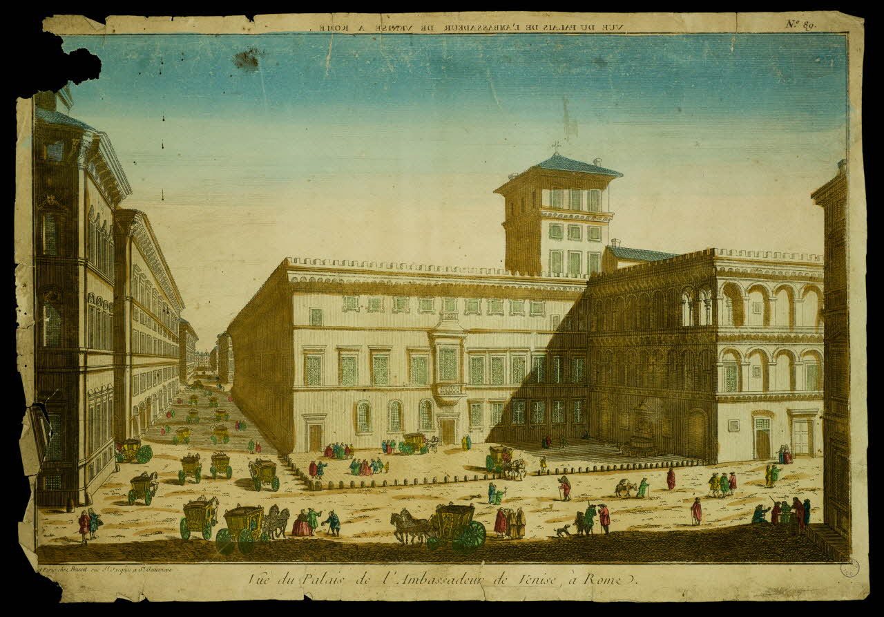 imagerie ancienne Vue du Palais de l'Ambassadeur de Venise, à Rome. 2002.11.13 Photo