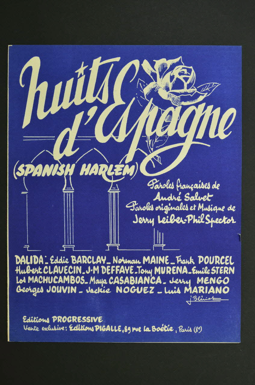 Phil Spector ; Jerry Leiber ; André Salvet ; Progressive, Editions; chanson petit format 1960 1969.88.1415 Photo Mucem