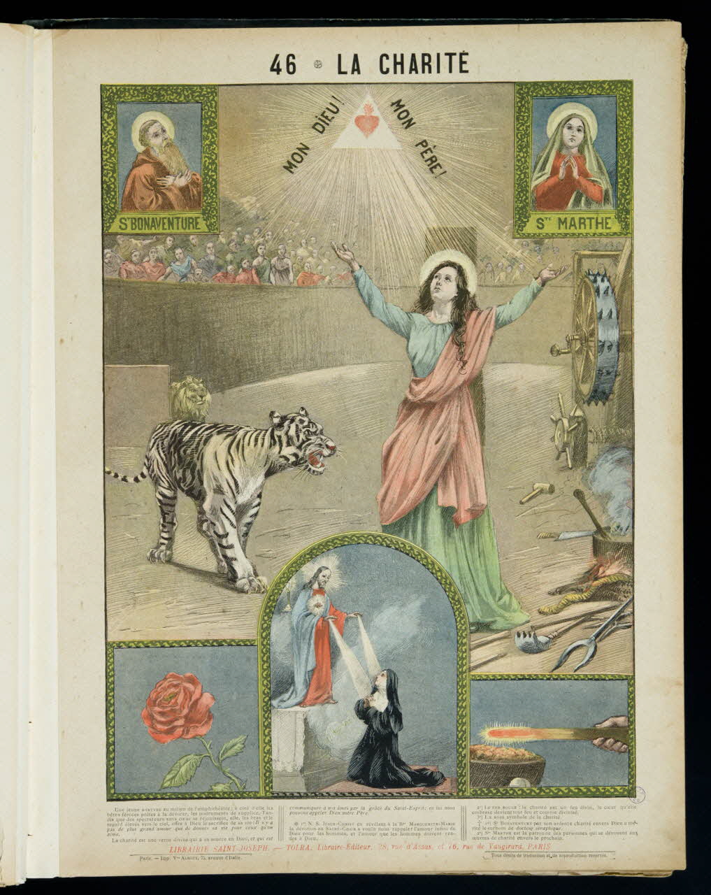 Mouterde Henry abbé ; Tolra ; Albouy ; François P. (graveu image pieuse 46 - LA CHARITE  MON DIEU ! MON PERE ! PAris 1899 2002.131.13.1 Photo