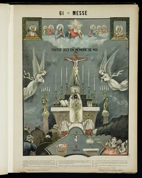 Mouterde Henry abbé ; Tolra ; Albouy ; François P. (graveu image pieuse 61 - MESSE  FAITES CECI EN MEMOIRE DE MOI PAris 1899 2002.131.28.1 Photo