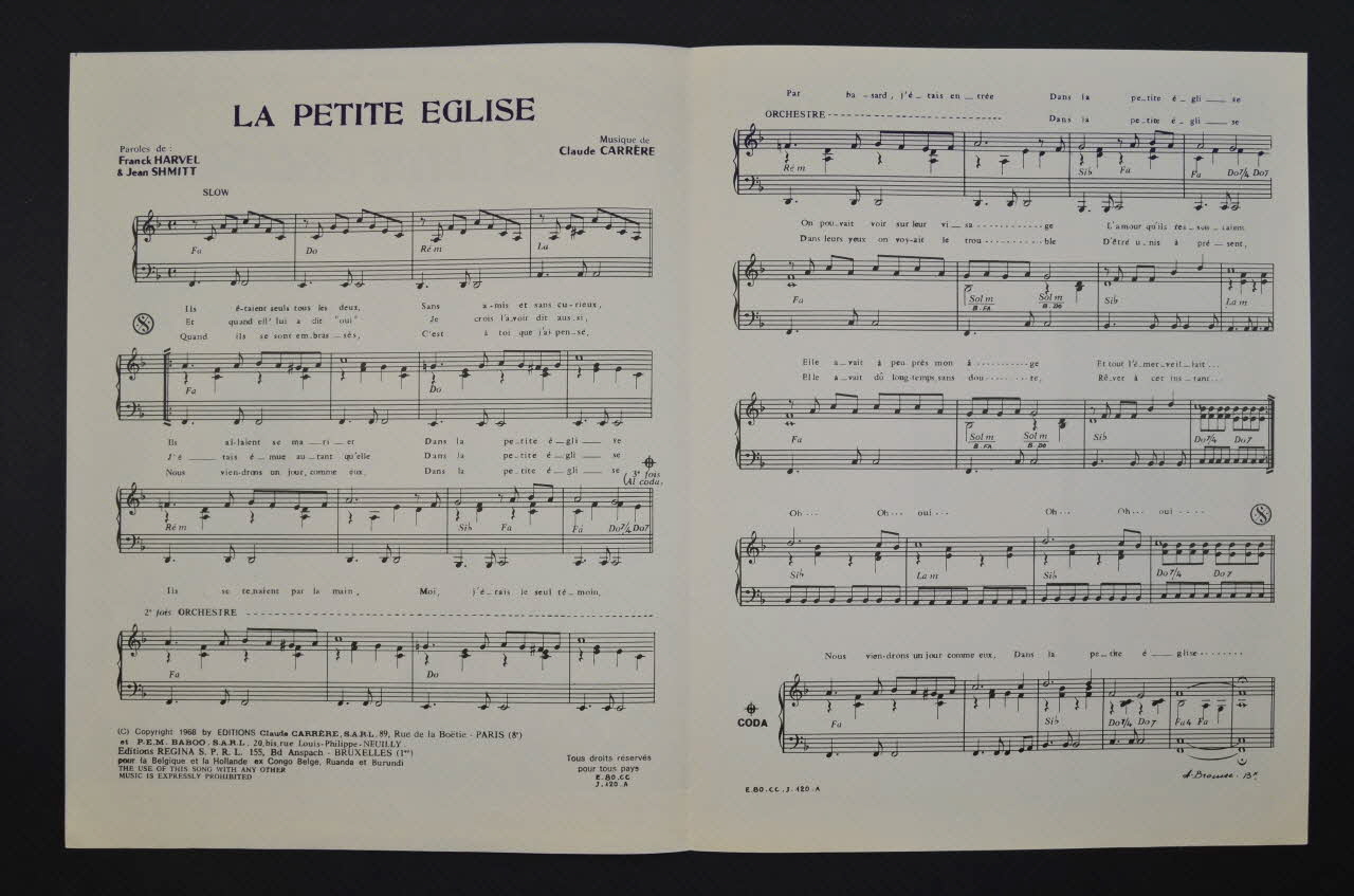 chanson petit format 1969.88.1416 Photo Mucem