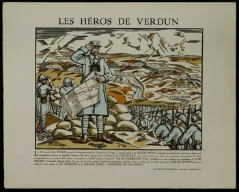 imagerie LES HEROS DE VERDUN Limoges 1941 2002.15.10 Photo