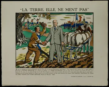 imagerie "LA TERRE, ELLE, NE MENT PAS" Limousin, France 1941 2002.15.17 Photo