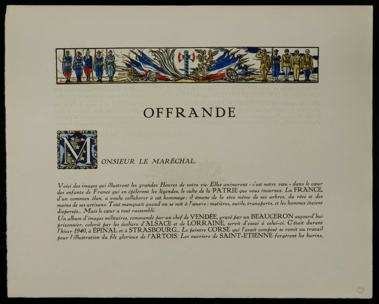 imagerie OFFRANDE Limoges 1941 2002.15.5 Photo