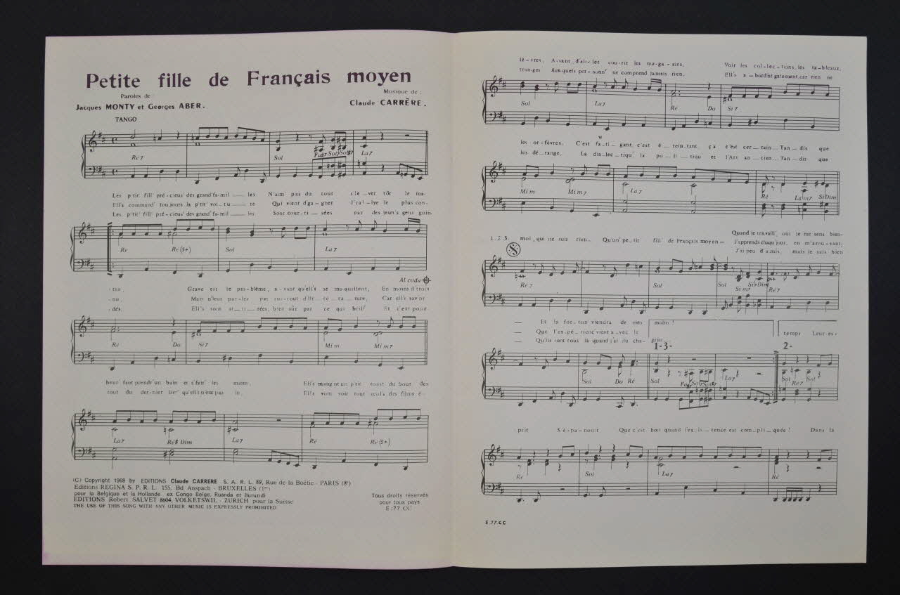 chanson petit format 1969.88.1417  Photo Mucem