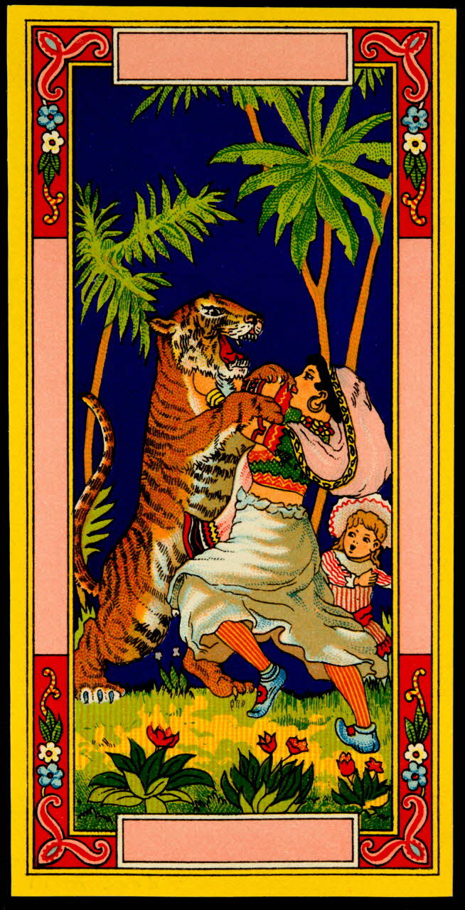 étiquette Attaque d'un tigre 2002.70.19 Photo