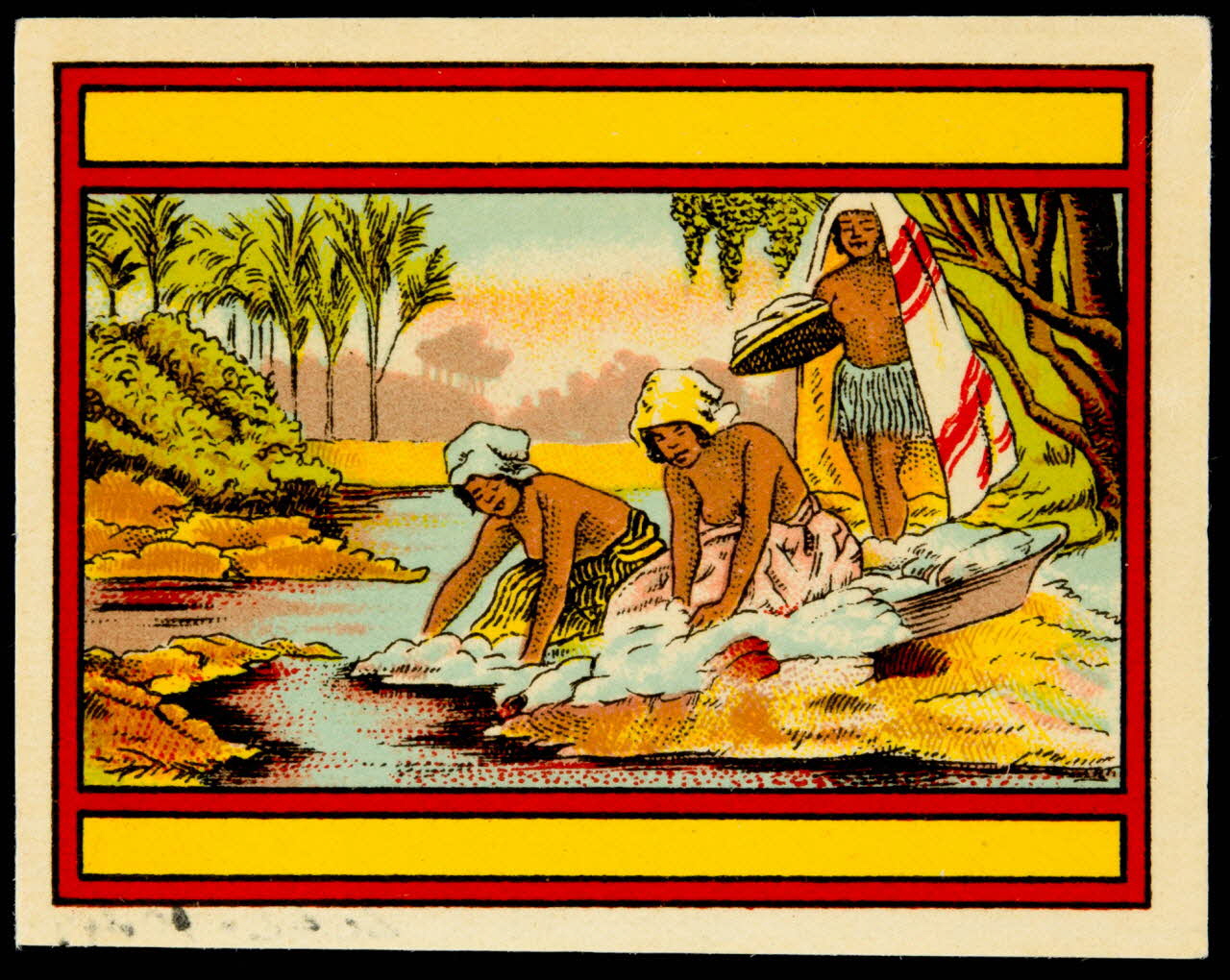 étiquette Femmes lavant le linge 2002.70.47 Photo