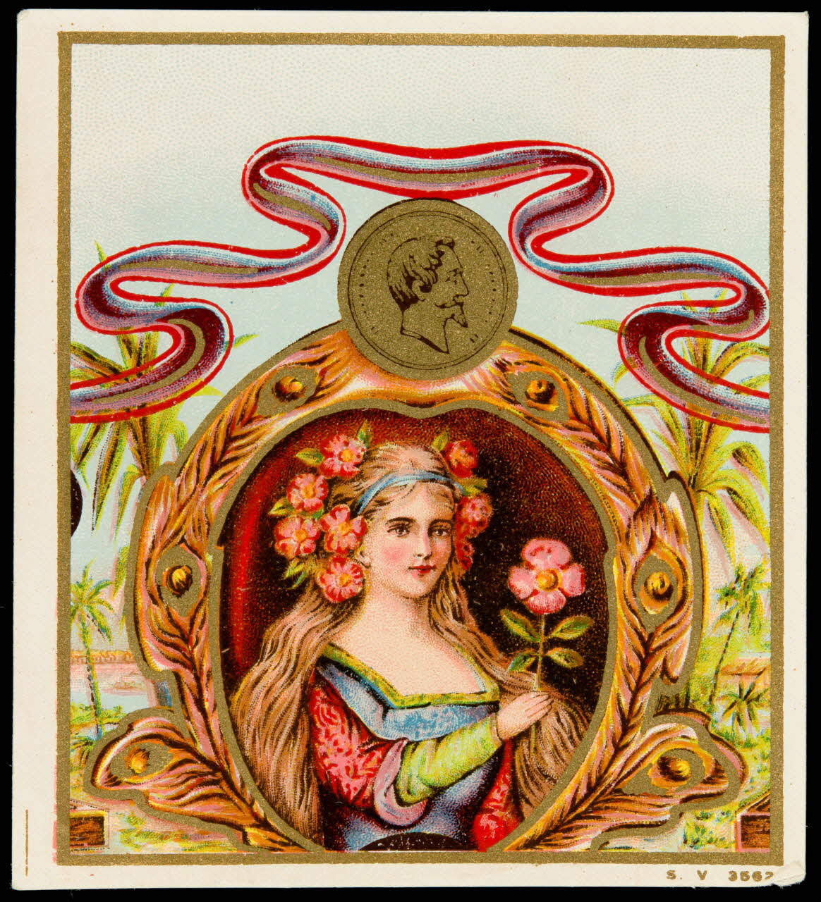 étiquette Femme aux fleurs 2002.70.50 Photo