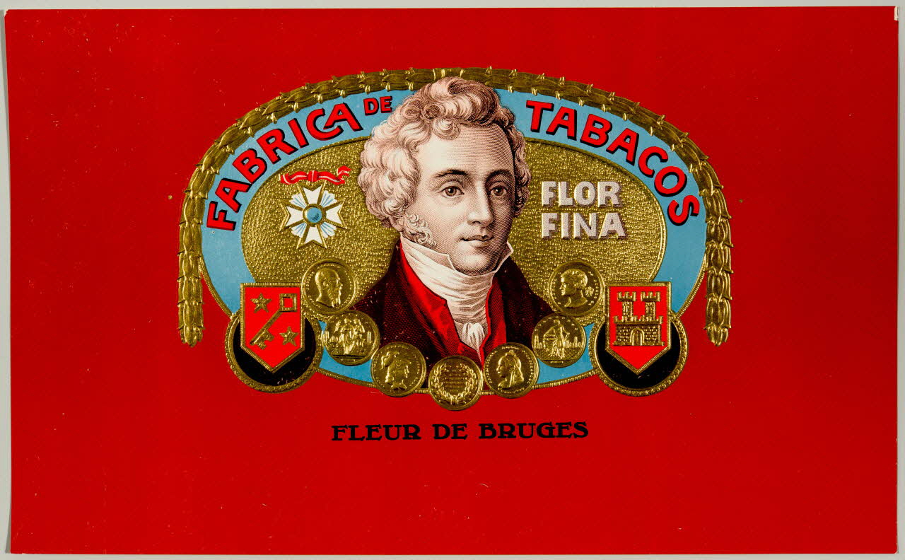 étiquette FABRICA DE TABACOS  FLOR  FINA  FLEUR DE BRUGES 2002.70.59 Photo