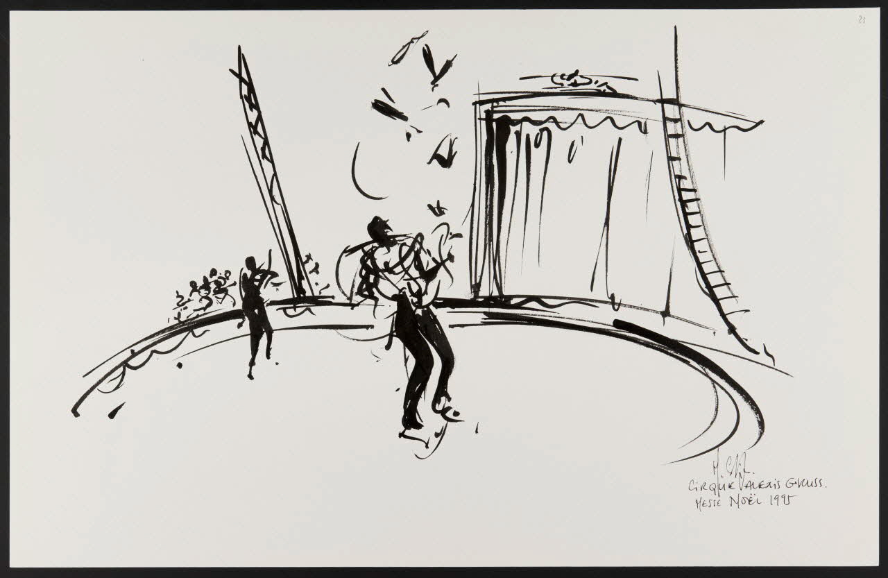 Michel Costiou dessin Jongleur 1995 2002.81.34 Photo