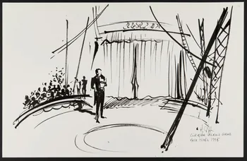 Michel Costiou dessin Scène de cirque 1995 2002.81.35  Photo
