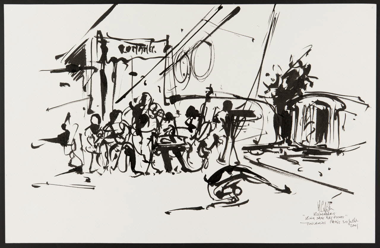 Michel Costiou dessin Entrée de cirque 2001 2002.81.43 Photo