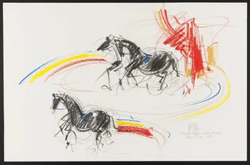 Michel Costiou dessin Scène de cirque 1998 2002.81.74 Photo