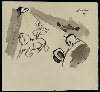 Cervellati Alessandro dessin Voltige à cheval 2003 2003.7.2 Photo