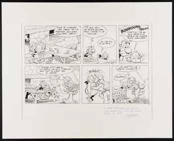 Albert Uderzo dessin Planche 19B de la Galère d'Obélix 1995 2006.83.1 Photo