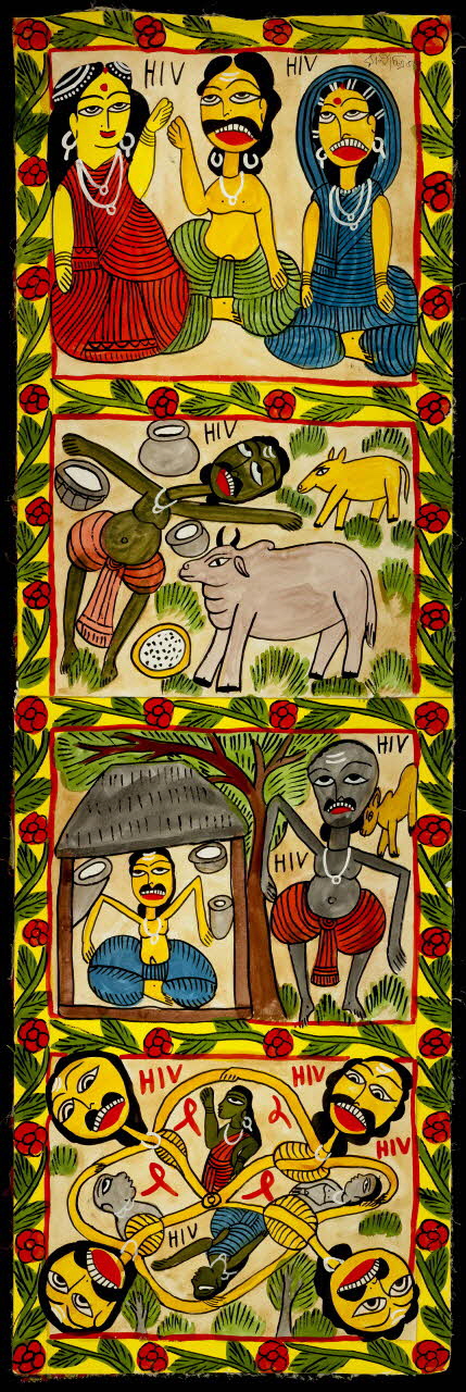 estampe Fresque représentant des peuples traditionnels 2008.15.1 Photo