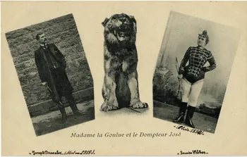 Anonyme Madame la Goulue et le dompteur José. Photo 1898. Joseph Droxeler (mort en 1915) et Louise Weber. 1898 Sou.11.102.1 Photo