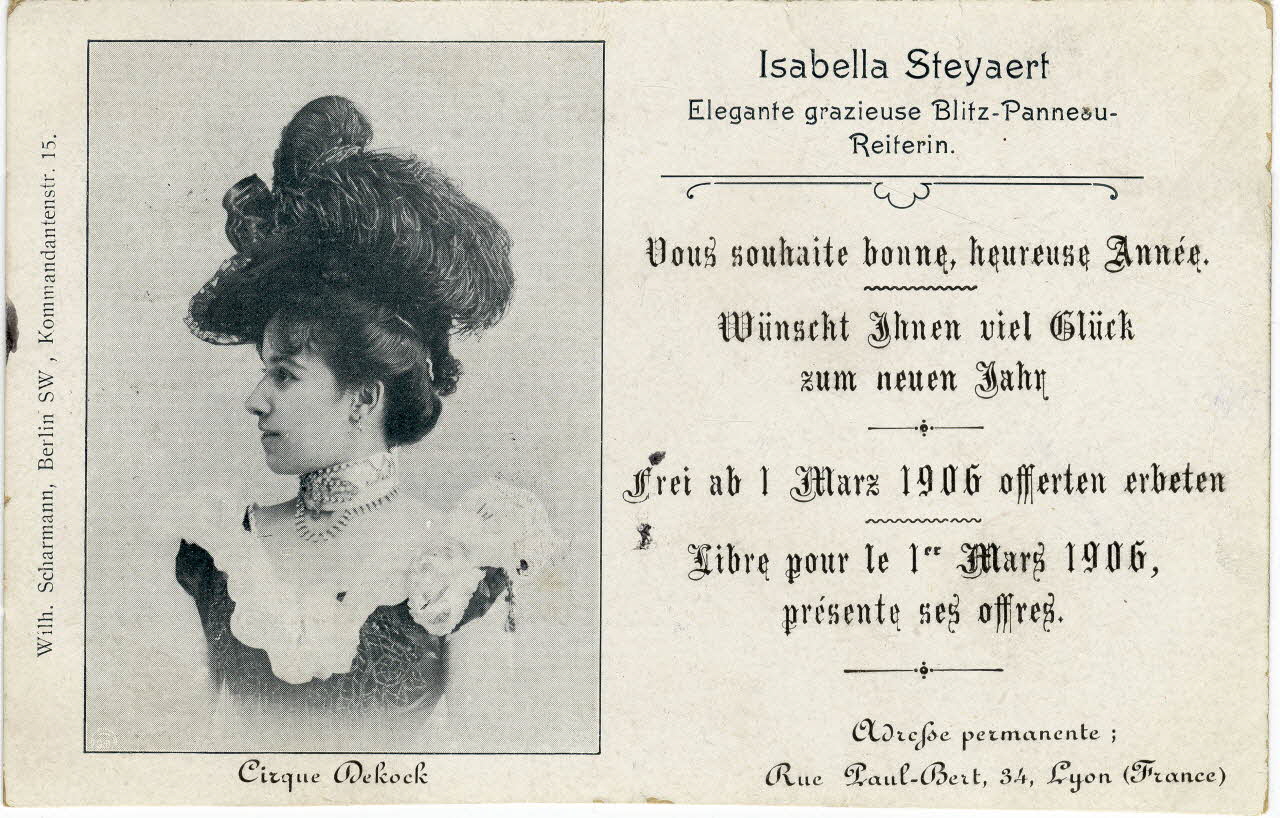 Isabella Steyaert. Elegante grazieuse Blitz-Panneau-Reiterin Sou.13.112.1 Photo