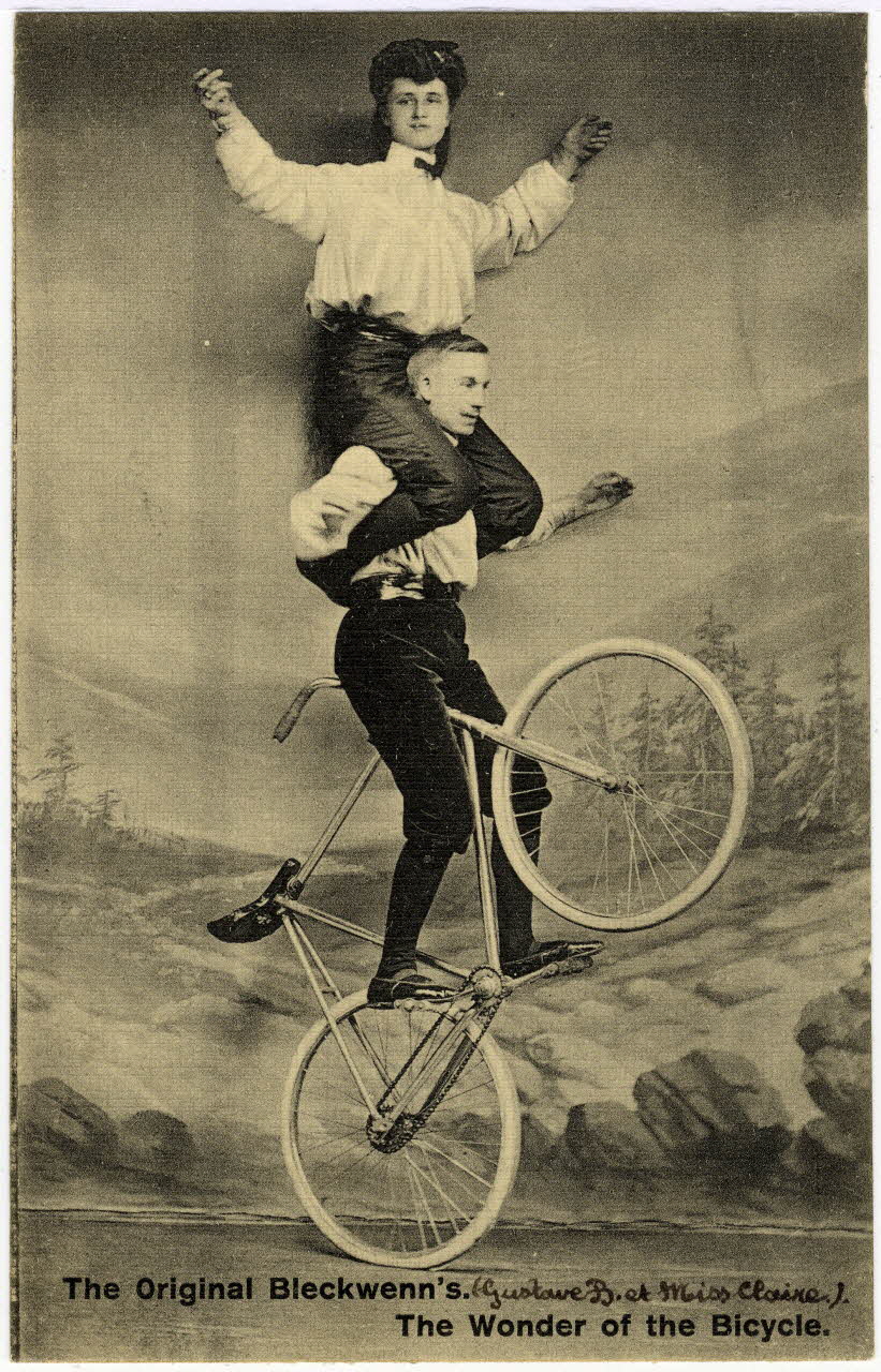 The original Bleckwenn's (Gustave B. et Miss Claire). The wonder of the bicycle. Sou.16.37.1 Photo