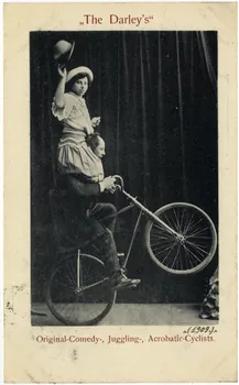 Ziegner The Darleys, original comedy, juggling, acrobatic cyclists. Dresde (Allemagne) 1909 Sou.16.42.1 Photo