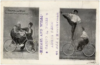 Anonyme Heimel and Willy. Hollandish comic trick cyclists. 1908 Sou.16.51.2 Photo