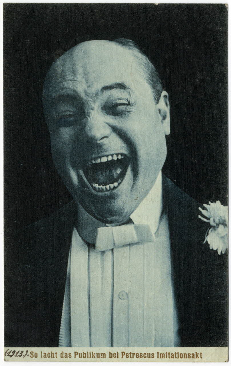 Schmidt So lacht das Publikum bei Petrescus Imitationsakt. Lübeck (Allemagne) 1913 Sou.17.32.2 Photo