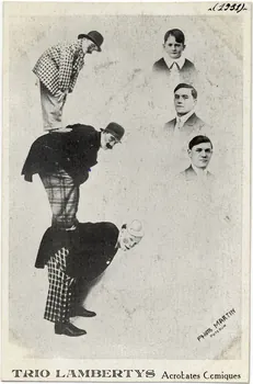 Trio Lambertys acrobates comiques. Sou.18.72.1  Photo