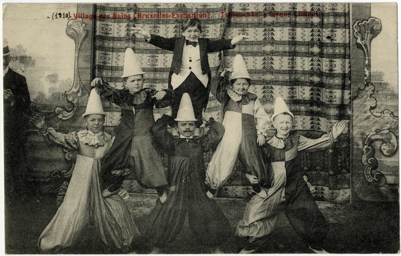 Anonyme Village des nains (Bruxelles-exposition) .Tschuschke's cirque Liliput 1910 Sou.19.44.2 Photo