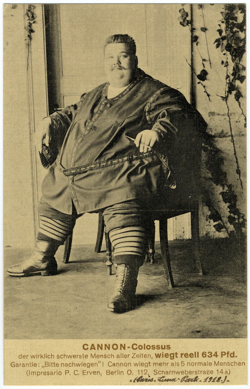 Schmidt Luna Park.Paris. Cannon. Colossus. Paris, Lübeck (Allemagne) 1912 Sou.19.97.2 Photo