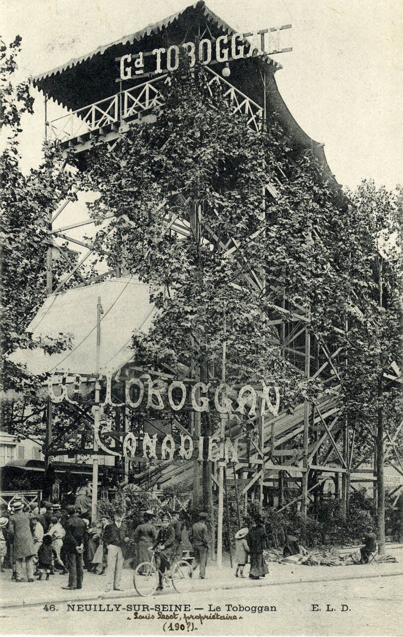 Ernest-Louis-Désiré Le Deley 46. Neuilly-sur-Seine. Le toboggan. Louis Lesot, propriétaire (190?) Hauts-de-Seine, Paris (75) 1895-1905 Sou.2.107.1 Photo