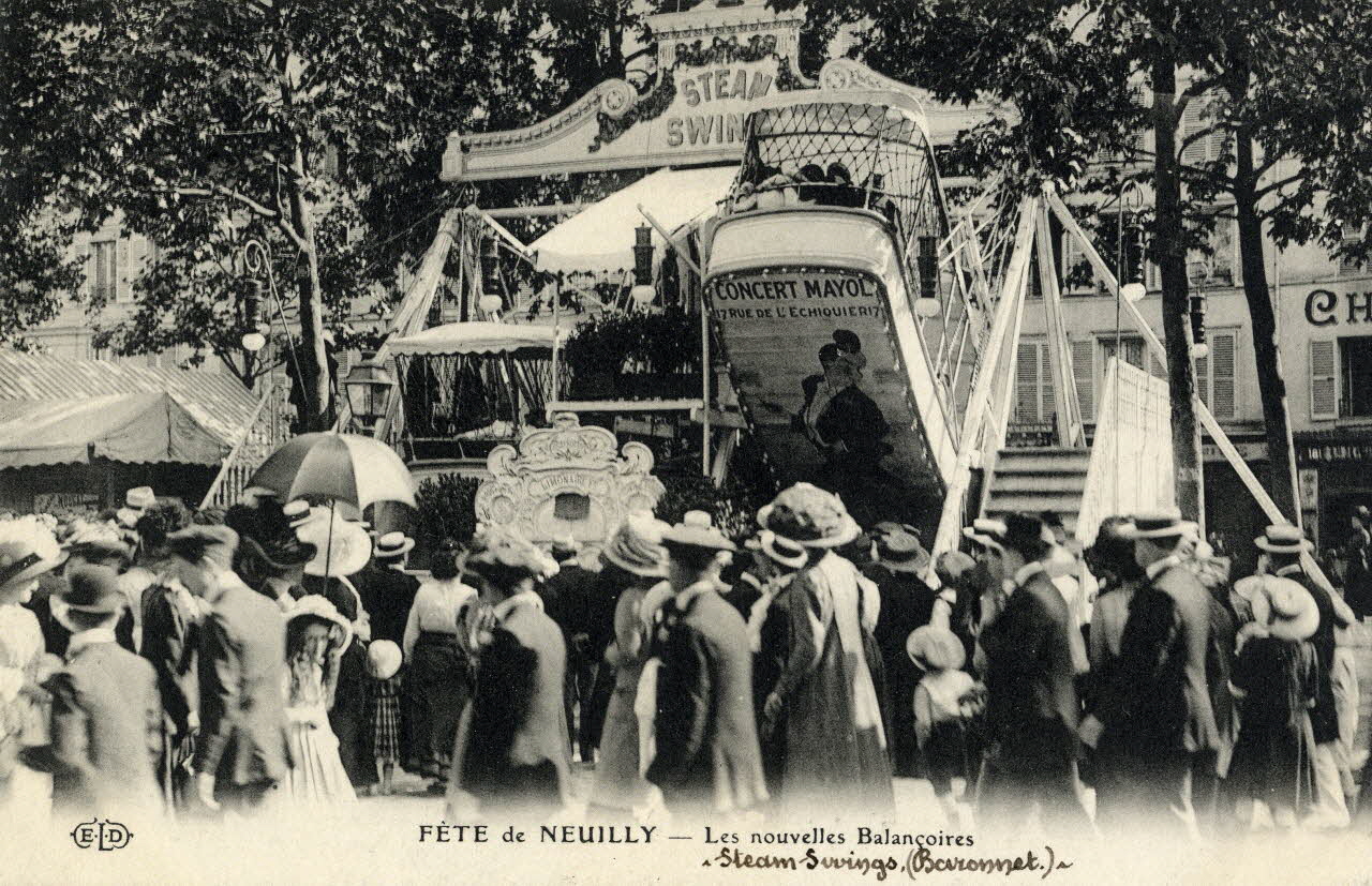 Fête de Neuilly. Les nouvelles balançoires. Steam Swings (Baronnet). Sou.2.114.1 Photo