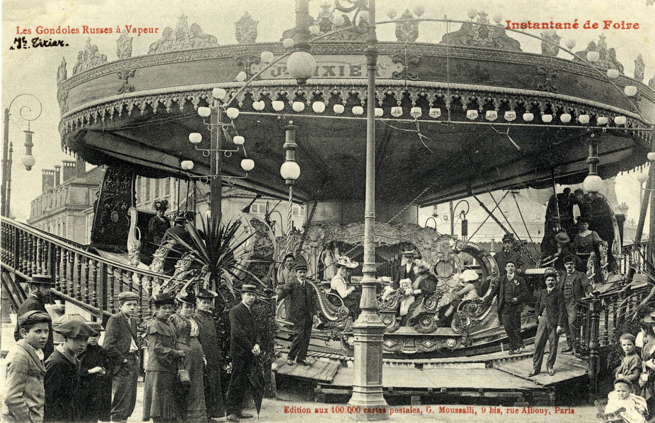 Instantané de foire. Les gondoles russes à vapeur. Jh Tirier. Sou.2.76.1 Photo
