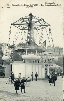 L.J. 14. Souvenir des fêtes de Paris. 190?. Les dirigeables Bert. Paris 1895-1905 Sou.2.93.2 Photo