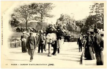 Ernest Louis Le Deley Jardin d'Acclimatation, promenade sur l'éléphant (1902) Paris, Paris (75) 1902 Sou.20.31.2 Photo