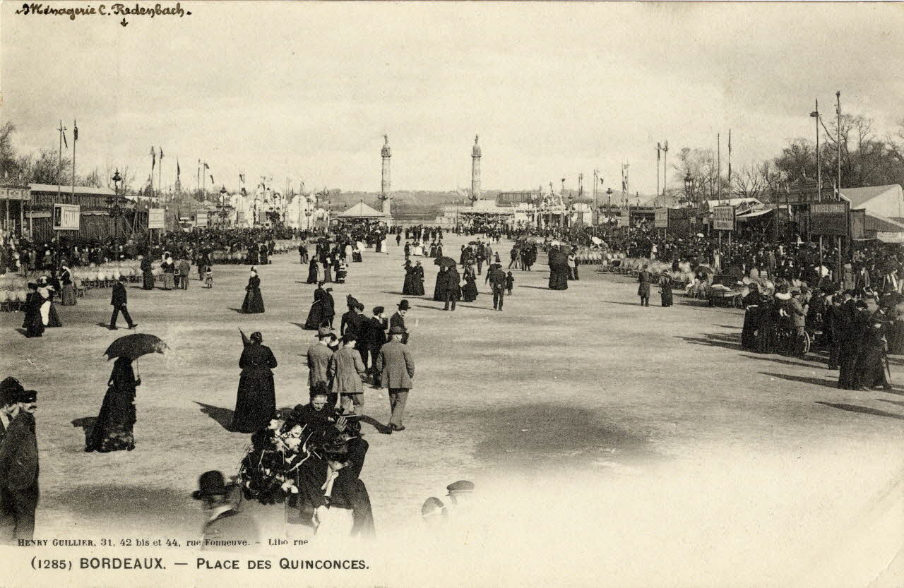 Bordeaux. Place des Quinconces.  Ménagerie C. Redenbeck. Sou.3.127.2 Photo
