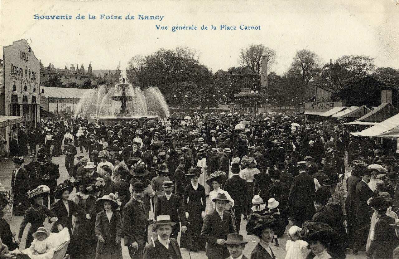 Souvenirs de la foire de Nancy. Vue générale de la place Carnot. Sou.3.144.2 Photo