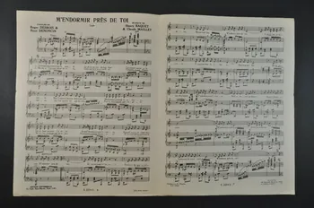 partition de musique M'endormir près de toi 1969.88.1466  Photo Mucem