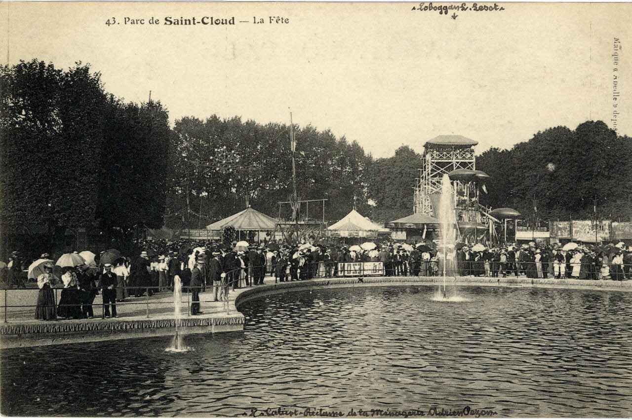 43. Parc de Saint-Cloud. La fête. Toboggan L. Lesot Sou.3.71.2 Photo