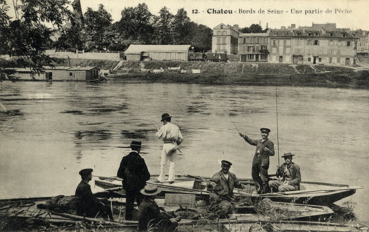 12. Chatou. Les bords de Seine. Une partie de pêche. Sou.3.79.1 Photo