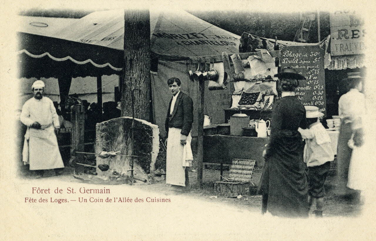 Forêt de Saint-Germain. Fête des Loges. Un coin de l'allée des cuisines Sou.3.91.2 Photo