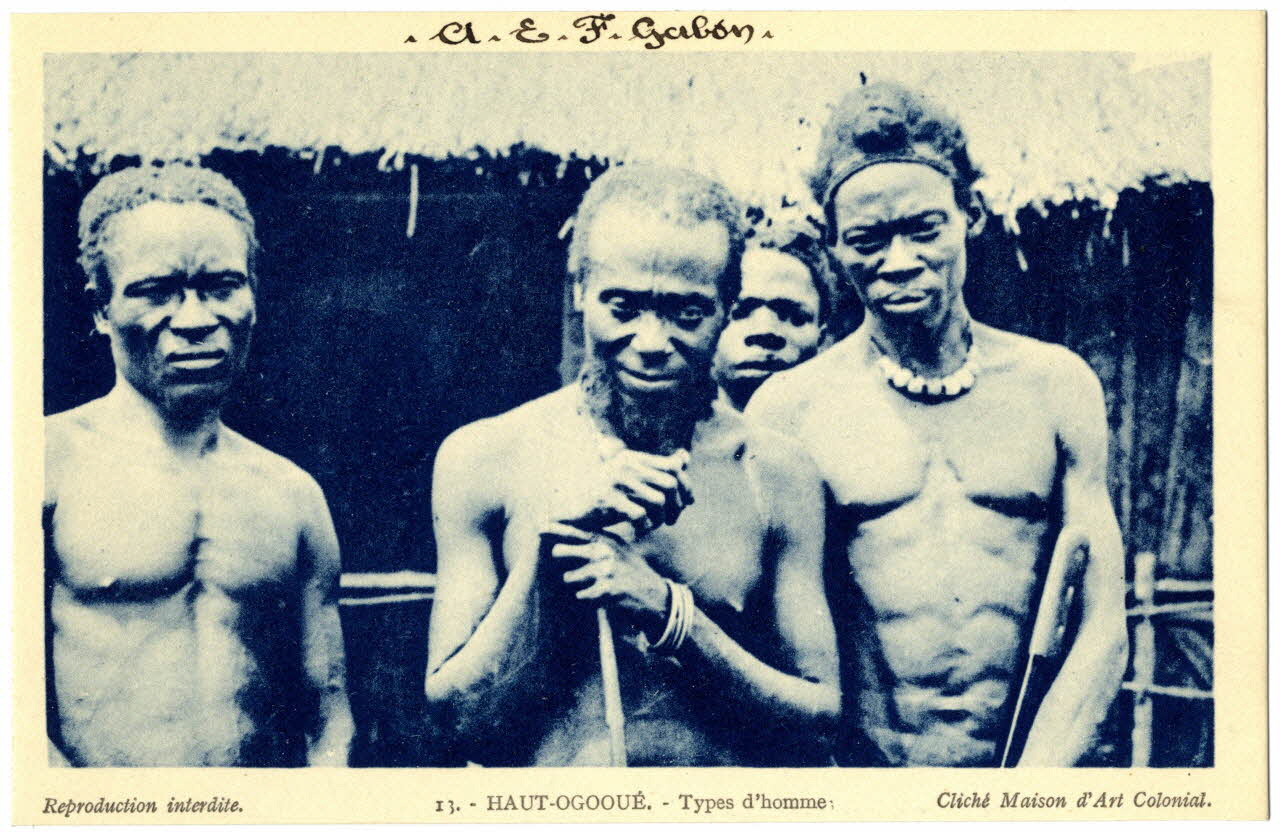 A.E.F. Gabon. Haut-Ogooue. Types d'hommes Sou.31.15.3 Photo