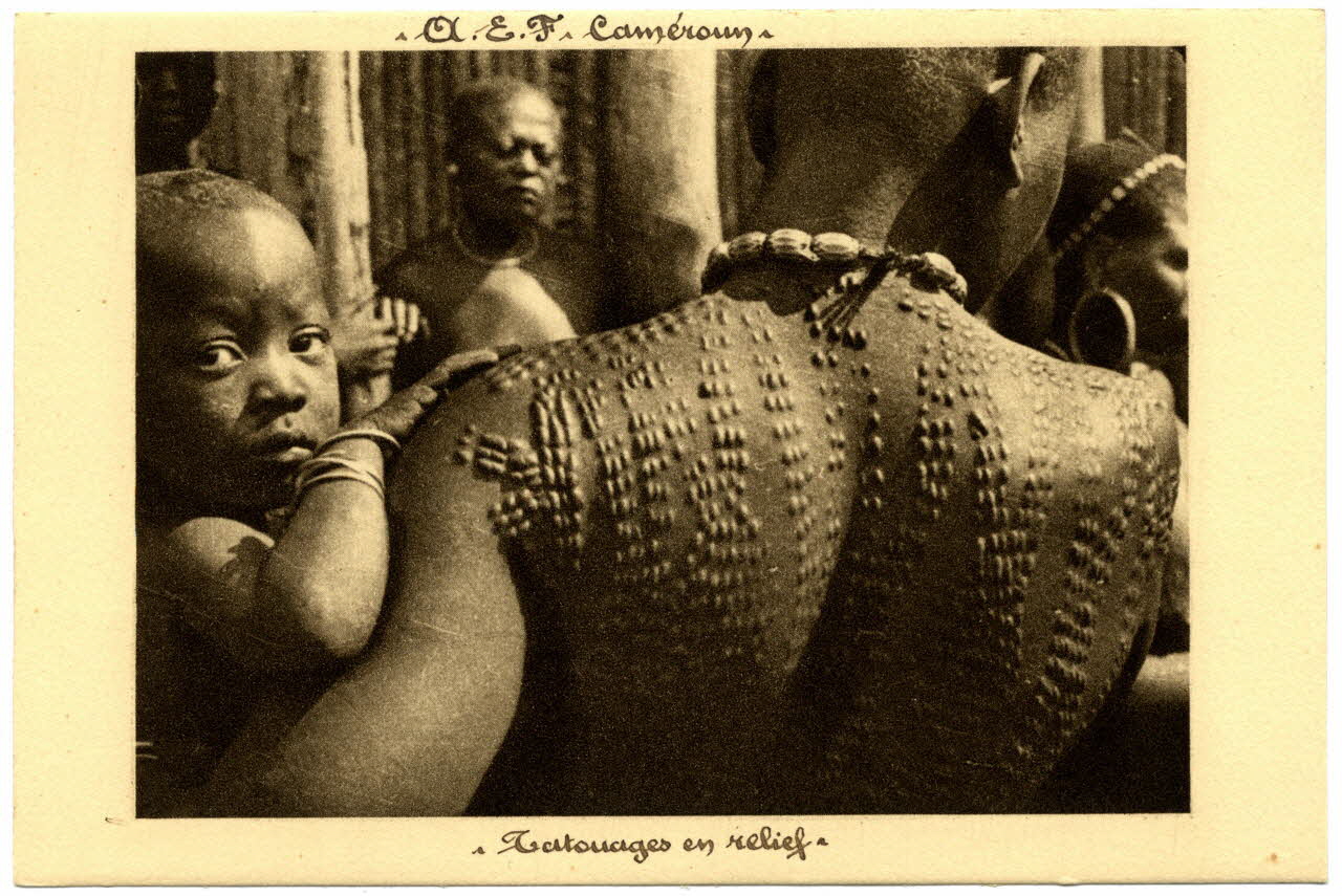 A.E.F. Cameroun. Tatouage en relief Sou.31.6.3 Photo