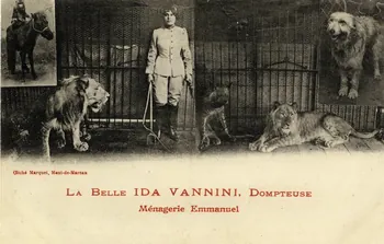 La belle Ida Vannini, dompteuse. Ménagerie Emmanuel. Sou.4.105.1 Photo