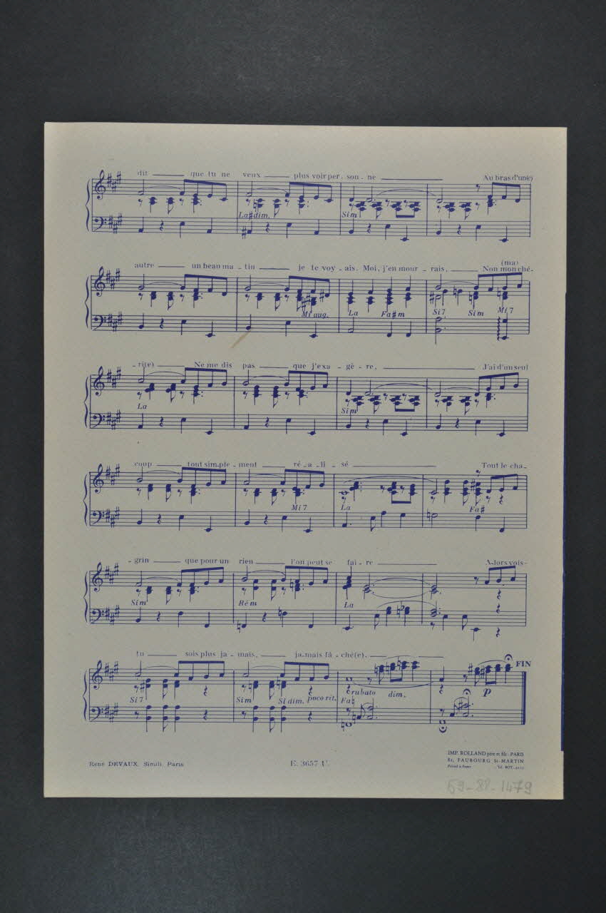 chanson petit format 1969.88.1479 Photo Mucem